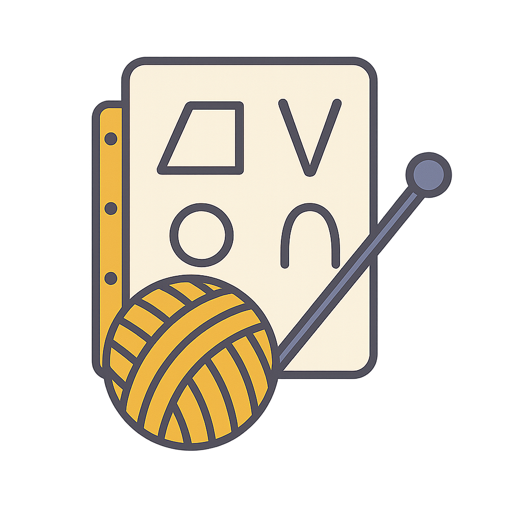 Knitting  Symbol Reference Sheet